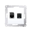Kontakt-Simon Simon54 Double Network Socket 2xRJ45 Cat6 White D62.01/11