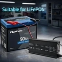 Qoltec Ειδικός φορτιστής μπαταρίας LiFePO4 12V 30A PF 0.9 με LED, Έξυπνη φόρτιση