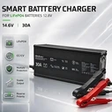 Qoltec Ειδικός φορτιστής μπαταρίας LiFePO4 12V 30A PF 0.9 με LED, Έξυπνη φόρτιση