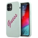 Guess GUHCP12SLSVSBF Apple iPhone 12 mini blue fuschia hardcase Silicone Vintage