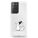 Karl Lagerfeld KLHCS21LCFNRC Samsung Galaxy S21 Ultra hardcase transparent Choupette Fun