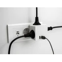 Ταφ Delock 11496, 3x schuko, USB-C & 2x USB, 16A, λευκός