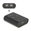 KVM Switch Delock USB Type B 11503, 2 Σε 1, Μαύρο