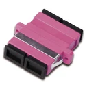 DIGITUS Fiber Optic Coupler Duplex SC to SC MM OM4 Violet Ceramic Sleeve