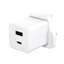 PanzerGlass Turbo Φορτιστής 35W με USB C και USB A UK Plug Silver White
