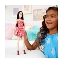 Mattel Barbie Fashionista Κούκλα Pink Leopard Print Dress Black Hair Doll 246 JJN59