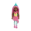 Mattel Barbie Chelsea Unicorn Pink Hair Dark Skin Doll