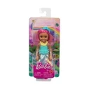 Mattel Barbie Chelsea Κούκλα με Φλοράλ Μπλε Φόρεμα και Ροζ Μαλλιά
