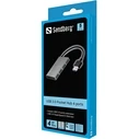 USB Hub Sandberg 133-88 USB 3.0 4-Port 4xUSB 3.0 Silver