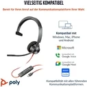Multimedia Ακουστικά VOIP HP Poly Blackwire C3315-M Mono USB-C/A & 3,5 mm Teams