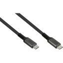 Καλώδιο USB Goodconnections USB-C 2.0 (ST-ST) 0,5m Textilmantel 240W Anthracite