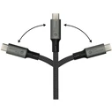 Καλώδιο USB Goodconnections USB-C 4.0 (ST-ST) 1,8m Textilmantel 100W 8K 30Hz Anthracite
