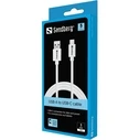 Καλώδιο USB Sandberg USB-C > USB 3.0 (ST-ST) 1m White