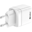 Φορτιστής Πρίζας Sandberg 441-52 35W 2-Port USB-C/USB-A White