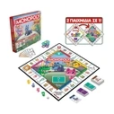 Monopoly Junior Square 2-in-1 Board Game for 2-4 Players, Ages 4+ - Hasbro (G1856)