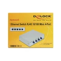 Network Switch Delock 4 Port RJ45 manuell
