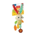 Baby Clementoni Easy Peasy Soft Bunny Hanging Crib & Stroller Toy with Teether for Newborns - 1000-17622