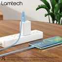 Καλώδιo USB Lamtech Type-C 3.0A FLAT 1M BLUE
