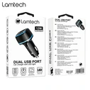 Φορτιστής Αυτοκινήτου Lamtech 2xUSB 2,4A for MOBILE PHONES Black