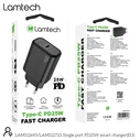 Φορτιστής Πρίζας Lamtech FAST Charger Type-C PD25W Black