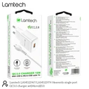 Φορτιστής Πρίζας Lamtech Quick Charger USB3.0 18W With Micro USB 1M WHITE