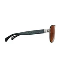 Bugatti Men's Sunglasses Model 11 (11-BK-SS) - Black Frame, Brown Zeiss CR39 Lenses
