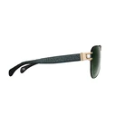 BUGATTI Men's Sunglasses Model 11 (11-BK-WG) — Black frame, Green CR39 Zeiss lenses, Lens/Bridge/Temple 63/15/147 mm