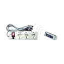 Remote-controlled 3-socket power strip with switch APT-2320