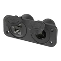 Car cigarette lighter socket adapter with 2x USB (DM-96-893)