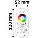Ελεγκτή LED Avide 12V RGB+W 4 Ζωνών RF Τηλεχειριστήριο Αφής για 288W