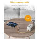 Πολύπριζο Tessan 9 IN 1 CUBOID Power STRIP 6xSCHUKO, 2xUSB, 1xTYPE-C, 2M