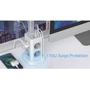 Πολύπριζο Tessan 11 IN 1 TOWER SURGE PROTECTOR 8xSCHUKO, 2xUSB, 1xTYPE-C, 2M