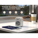 Πρίζα Tessan 3 IN 1 WALL SOCKET 1xSCHUKO, 1xUSB, 1xTYPE-C CABLE 15CM