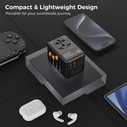 Αντάπτορας Πρίζας Tessan GaN UNIVERSAL TRAVEL Adapter 2xUSB, 2xTYPE-C MAX 65W