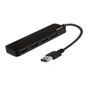 Usb Hub Αλουμινίου  4 Θυρών / Usb 3.2 Gen 1x1 Σε Μαύρο Χρώμα, Με Σύνδεση Type-A