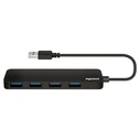 Usb Hub Αλουμινίου  4 Θυρών / Usb 3.2 Gen 1x1 Σε Μαύρο Χρώμα, Με Σύνδεση Type-A