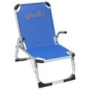 myResort BLUE ALUMINUM BEACH CHAIR WITH REINFORCED ARMREST KING SIZE- HIGH BACK & LEGS -TEXT 2x1