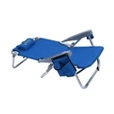 myResort Aluminum Beach Chair Blue with Arms - 600D Polyester - 5 Positions