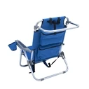 myResort Aluminum Beach Chair Blue with Arms - 600D Polyester - 5 Positions