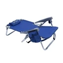 myResort ALUMINUM BEACH CHAIR BLUE WITH TEXTILE ARMS 2x1- REINFORCED-5 SEATS