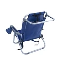 myResort ALUMINUM BEACH CHAIR BLUE WITH TEXTILE ARMS 2x1- REINFORCED-5 SEATS