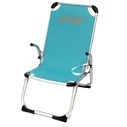 myResort BLUE ALUMINUM BAR BEACH CHAIR-WITH ARMREST REINFORCED HIGH BACK FABRIC 2x1