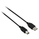 Καλώδιο USB A σε USB B V7 V7E2USB2AB-1.8M Μαύρο