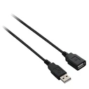 Καλώδιο USB V7 V7E2USB2EXT-1.8M USB A Μαύρο
