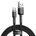 Καλώδιο USB to USB-C Baseus Cafule 2A 2m (Gray+Black)