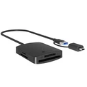 Card Reader Icy Box Ib-Cr302-Cu3 Με Ενσωματωμένο Καλώδιο Usb 3.2 Gen 1x1 Type-A/Type-C