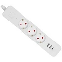 Πολύπριζο Entac 3 Θέσεων με Διακόπτη D2 1.5m 2xUSB-A x 1xUSB-C 3G1.5