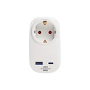 Αντάπτορας σούκο με USB-C 20W και USB-A 18W BRENNENSTUHL 1508210010