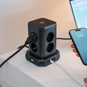 Πολύπριζο επιτραπέζιος πύργος 8 θέσεων 2XUSB-A 1XUSB-C και διακόπτη 1153560010 BRENNENSTUHL