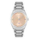 BOSS Women's Watch 1502670 - Quartz 31MM, Stainless Steel Silver Bracelet, Golden Dial